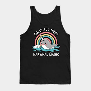 Colorful Tides Narwhal Magic Tank Top